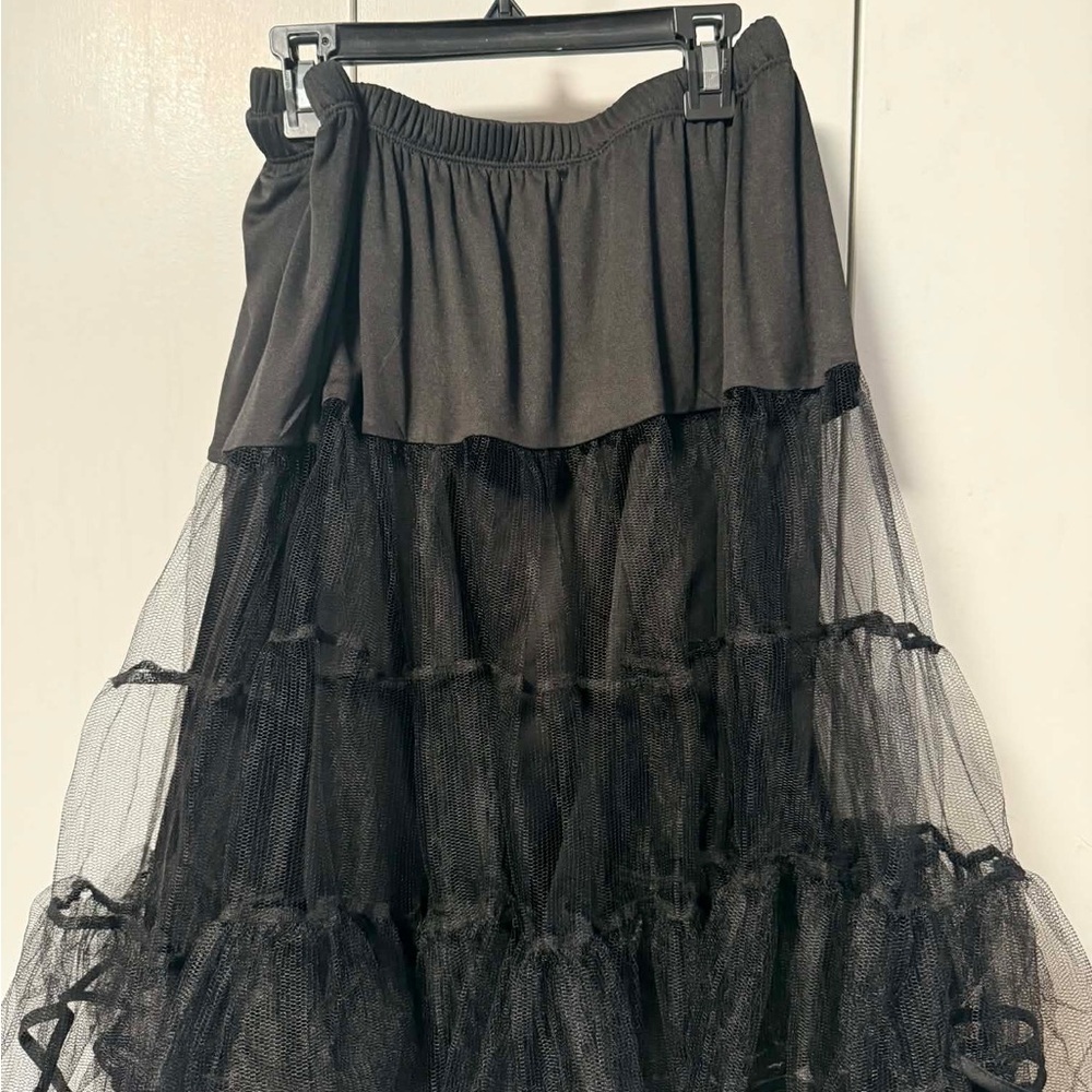 Torrid Black Tulle A-Line Skirt